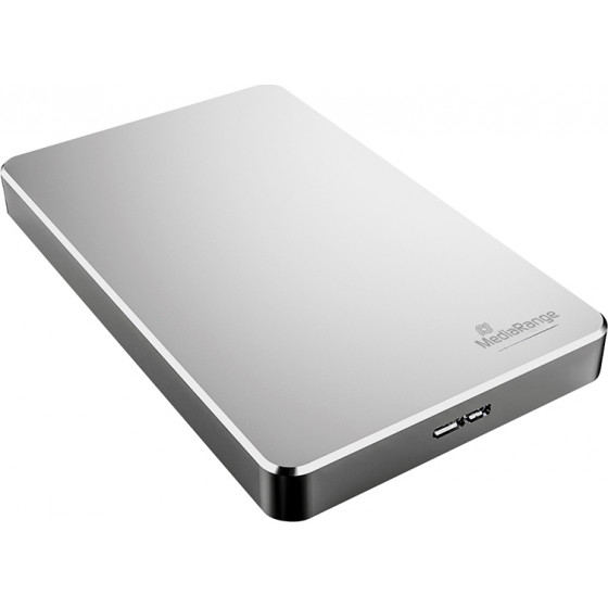 MediaRange External USB 3.0 Hard Disk Drive HDD 1TB Silver - (MR996)