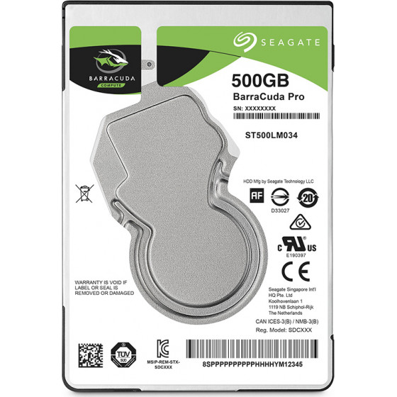 Seagate ���������� ������� ������ 2.5 500GB Sata III Barracuda Pro - (ST500LM034)