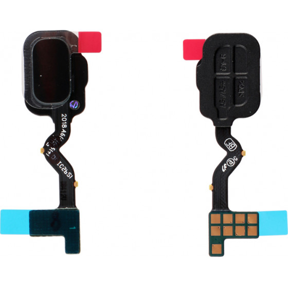SAMSUNG A6 A600 / A6 PLUS A605 FLEX HOME BUTTON FINGERPRINT SENSOR BLACK ORIGINAL SERVICE PACK - (GH96-11664A)