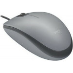 LOGITECH MOUSE WIRED M110 Silent M.GREY - (910-005490)