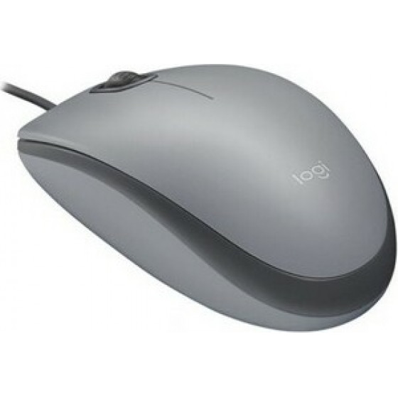 LOGITECH MOUSE WIRED M110 Silent M.GREY - (910-005490)