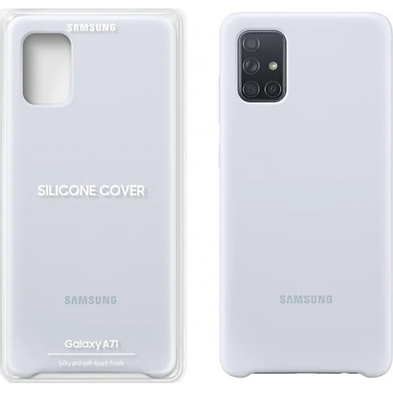 SAMSUNG ���� A71 A715 SILICONE COVERSILVER - (EF-PA715TSEGEU)