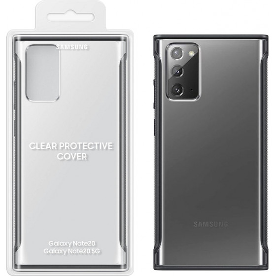 SAMSUNG ���� NOTE 20 N980 CLEAR PROTECTIVE COVER BLACK - (EF-GN980CBEGEU)