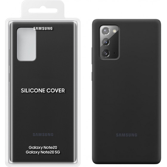 SAMSUNG ���� NOTE 20 N980 SILICONE COVER BLACK - (EF-PN980TBEGEU)