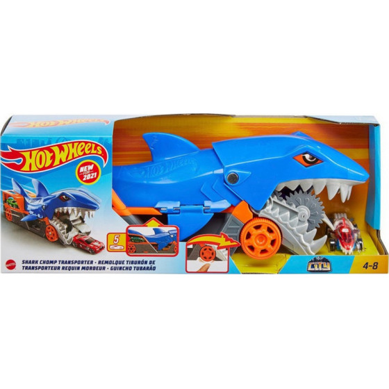 Mattel Hot WheelsCity: Shark Chomp Transporter Playset (GVG36)