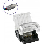 GloboStar ���������� ������������� ������ IP65 - Strip To Cable Connector ��� ����� 1 x RGB ���������� ������� LED ������� 10mm �� 1 x ������� ����������� - (70724)