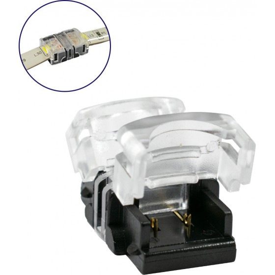GloboStar ���������� ������������� ������ IP65 - Strip To Strip Connector ��� ����� 2 x ���������� ���������� ������� LED ������� 8mm - (70715)