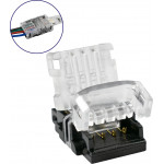 GloboStar ������������� ������ IP20 - Strip To Cable Connector ��� ����� 1 x RGB ������� LED ������� 10mm �� 1 x ������� ����������� - (70722)