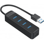 Orico USB 3.0 Hub TWU3-4A, 4x USB 3.0, 1x USB Type-C, ����� - (TWU3-4A-15-BK-EP)