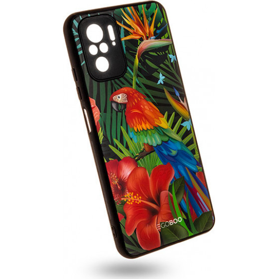 Egoboo Case Glass TPU Jungle Parrot Xiaomi Redmi Note 10 - (XNOT10DTPUJUNGP)