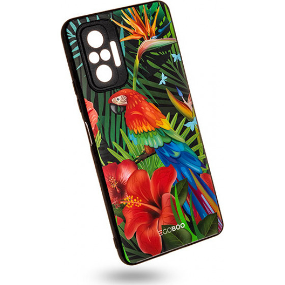 Egoboo Case Glass TPU Jungle Parrot Xiaomi Redmi Note 10 Pro - (XNOT10PDTPUJUNGP)