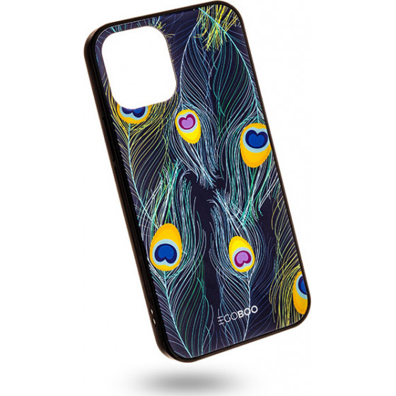 Egoboo Case Glass TPU Peacock iPhone 12/12 pro - (IP12DTPUPEAC)