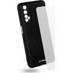 Egoboo Tempered Glass + Case Rubber TPU Black Realme 7 - (R7TPUBLKGL)