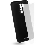 Egoboo Tempered Glass + Case Rubber TPU Black Xiaomi Redmi 9 - (X9TPUBLKGL)