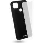 Egoboo Tempered Glass + Case Rubber TPU Black Xiaomi Redmi 9C - (X9CTPUBLKGL)