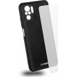 Egoboo Tempered Glass + Case Rubber TPU Black Xiaomi Redmi Note 10 - (XNOT10TPUBLKGL)