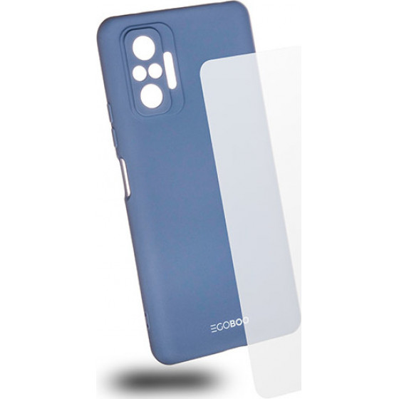 Egoboo Tempered Glass + Case Rubber TPU Light grey Xiaomi Redmi Note 10 Pro - (XNOT10PTPUGREYGL)
