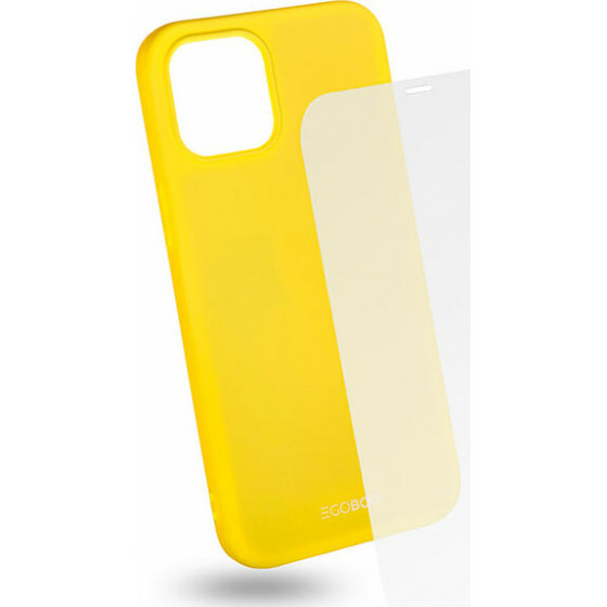 Egoboo Tempered Glass + Case Rubber TPU Lime iPhone 12 Pro Max - (IP12PMTPULIMEGL)