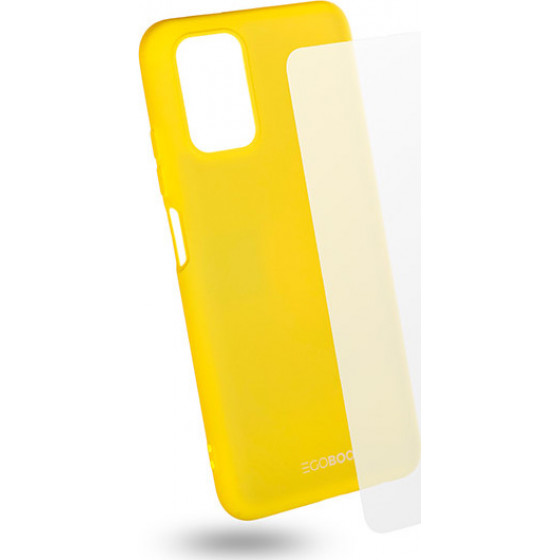 Egoboo Tempered Glass + Case Rubber TPU Lime Xiaomi Redmi Note 10 - (XNOT10TPULIMEGL)