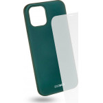 Egoboo Tempered Glass + Case Rubber TPU Ruby Green iPhone 12/12 pro - (IP12TPURUBYGL)