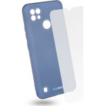 Egoboo Tempered Glass + Case Rubber TPU Light Grey Realme C21 - (RC21TPUGREYGL)