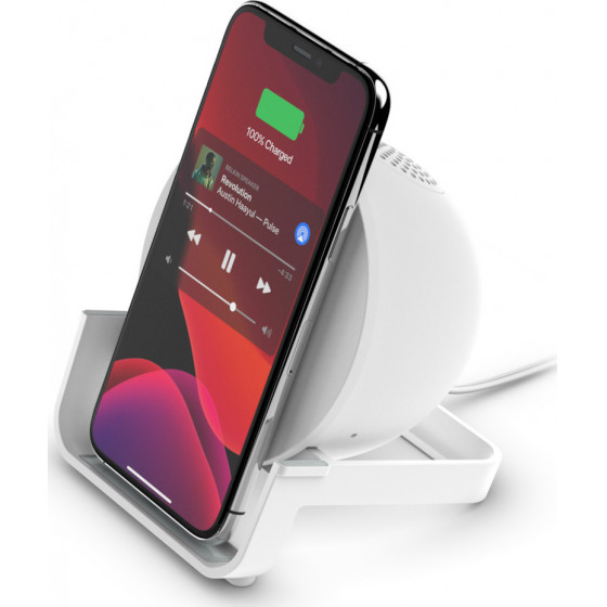 Belkin Wireless Charging Stand + Speaker ����� - (AUF001VFWH)