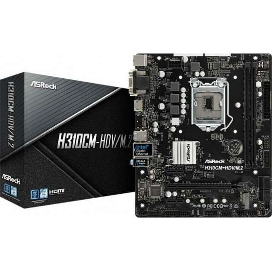ASRock H310CM-HDV Motherboard 1151 - (90-MXB8J0-A0UAYZ)