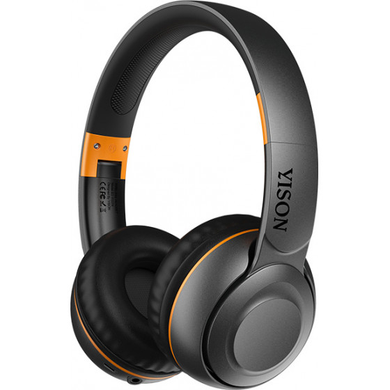 Yison headphones B3, wireless & wired, BT 5.0, ����� - (B3-BK)