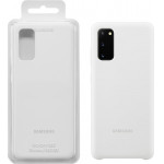 SAMSUNG ���� S20 G980 SILICONE COVER WHITE - (EF-PG980TWEGEU)