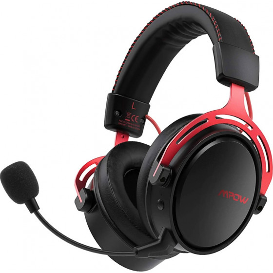 MPOW gaming headset AIR, wireless & wired, 50mm, mic, �����-������� - (MPBH415AR)
