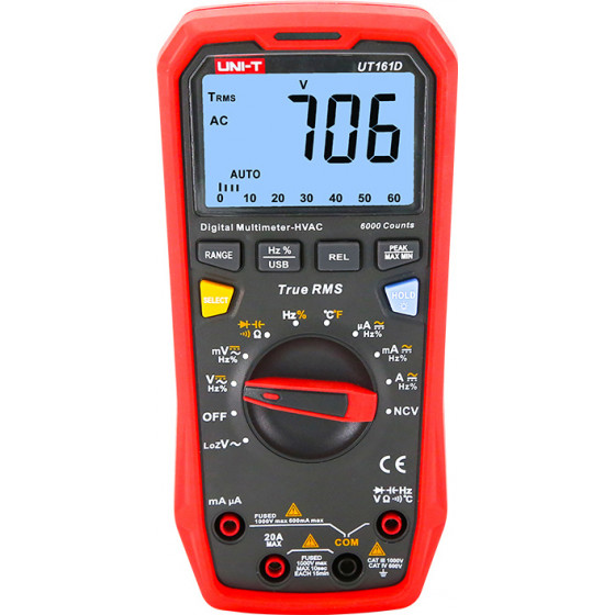 UNI-T ������� ��������� 1000V AC/DC, NCV, True RMS - (UT161D)