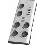 Philips ��������� ��������� 6 ������ �� 1 USB Type-C 15 W ��� 4 USB Type-A 20 W - (SPN7060WA/GRS)