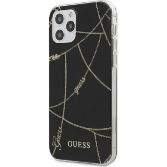 Guess Faceplate Iphone 12 / 12 PRO black GUHCP12MPCUCHBK backcover - (GUHCP12MPCUCHB)