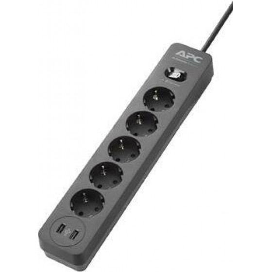 APC surge protector Black 5 AC outlets 230V 1.52m - (PME5U2B-GR)