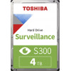Toshiba S300 Surveillance Hard Drive 3.5 4TB (SMR) - (HDWT740UZSVA)