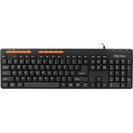 Meetion MT-K600M USB Wired Mutilmedia Keyboard US