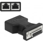 DeLock ���������� D-Sub 15 Pin �� 2x RJ45 ������ - (66806)