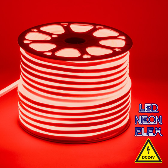 GloboStar OVALE 120� Degree Neon Flex Epistar LED SMD 2835 1m 12W/m 120LED/m 1212lm/m 120� DC 24V ��������� IP68 ������� Dimmable - (70563)