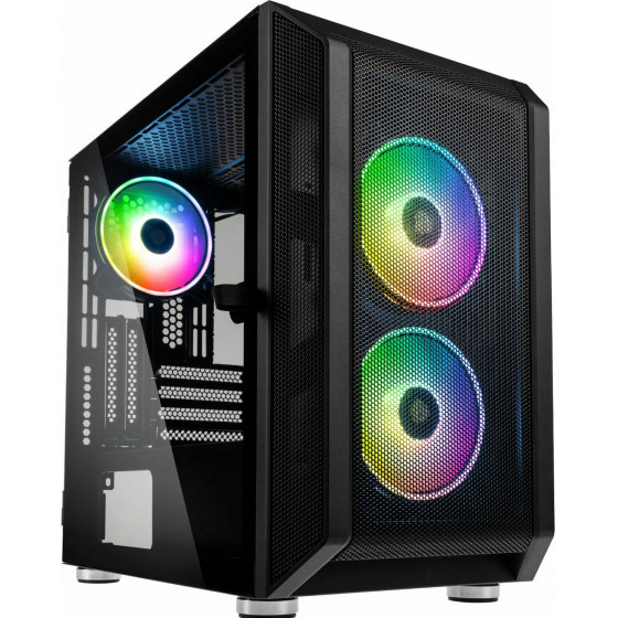Kolink Citadel Mesh ARGB Micro-ATX Tower Tempered Glass PC Case (3 PWM fans) - (GEKL-076)