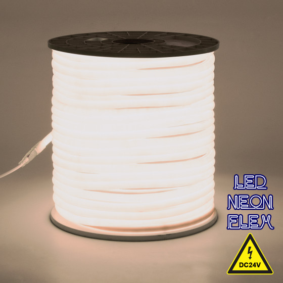 GloboStar TUBE 360� Degree Neon Flex Epistar LED SMD 2835 1m 12W/m 120LED/m 1284lm/m 360� DC 24V ��������� IP68 ������ ����� 4500K Dimmable - (70581)