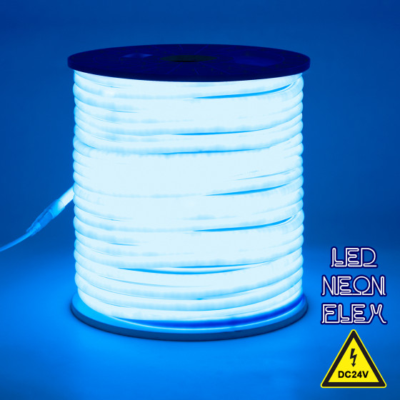 GloboStar TUBE 360� Degree Neon Flex Epistar LED SMD 2835 1m 12W/m 120LED/m 1212lm/m 360� DC 24V ��������� IP68 ���� Dimmable - (70585)