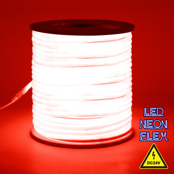 GloboStar TUBE 360� Degree Neon Flex Epistar LED SMD 2835 1m 12W/m 120LED/m 1212lm/m 360� DC 24V ��������� IP68 ������� Dimmable - (70583)