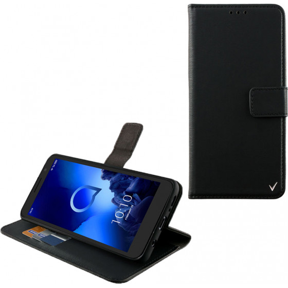 VOLTE-TEL ���� ALCATEL 1 5033D 5.0 ALLURE MAGNET BOOK STAND CLIP BLACK - (5205308295621)