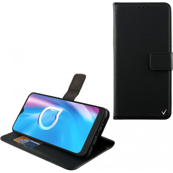 VOLTE-TEL ���� ALCATEL 1SE 2020 5030D/5030F 6.22 ALLURE MAGNET BOOK STAND CLIP BLACK - (5205308294617)