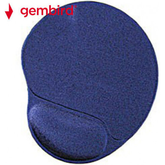 GEMBIRD GEL MOUSE PAD WITH WRIST REST BLUE - (MP-GEL-B)