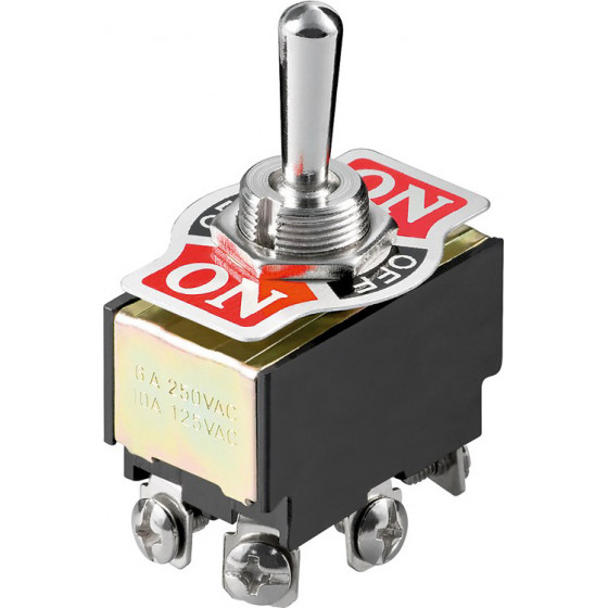GOOBAY ��������� 6-pin, 2x ON-OFF-ON, 6A 250V - (10114)