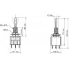 GOOBAY ��������� 6-pin, ON-OFF-ON, 3A 250V, 5��� - (10023)