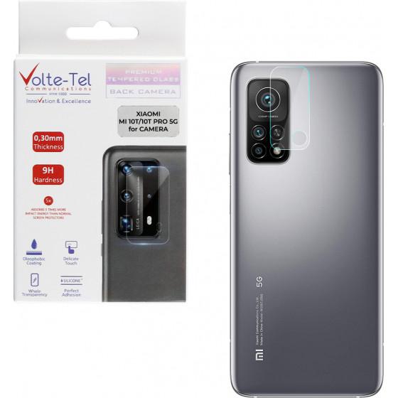 VOLTE-TEL TEMPERED GLASS XIAOMI MI 10T PRO 5G/MI 10T 5G 6.67 9H 0.30mm FOR CAMERA - (5205308295065)