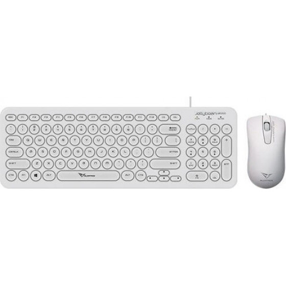 ALCATROZ WIRED MOUSE AND KEYBOARD JELLYBEAN U2000 W.WHITE - (U2000WW)