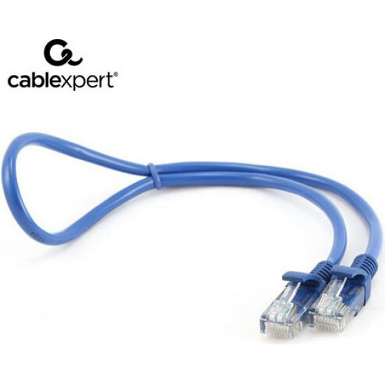 CABLEXPERT CAT5E UTP PATCH CORD 0,5M BLUE - (PP12-0.5M/B)